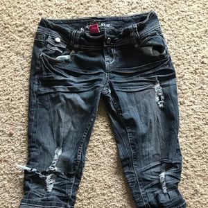 Dark Blue Jean Capris